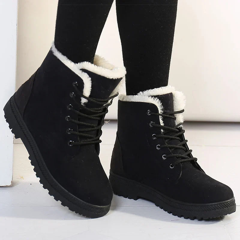 Bottes d'hiver chaudes pour femmes, rembourrage doux