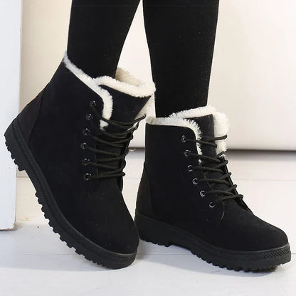 Bottes d'hiver chaudes pour femmes, rembourrage doux