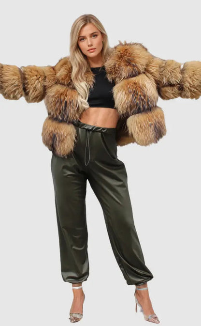 Elegante Kunstfelljacke Damen - IdealeKleiden