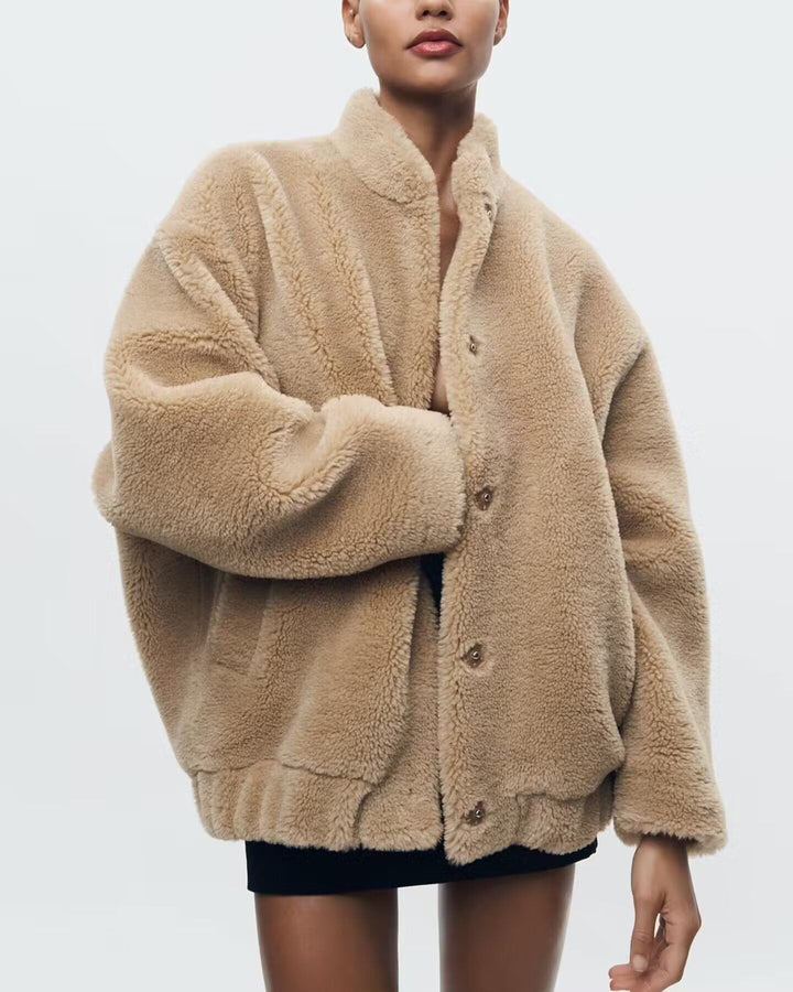 Veste Teddy Femme Chaude Hiver