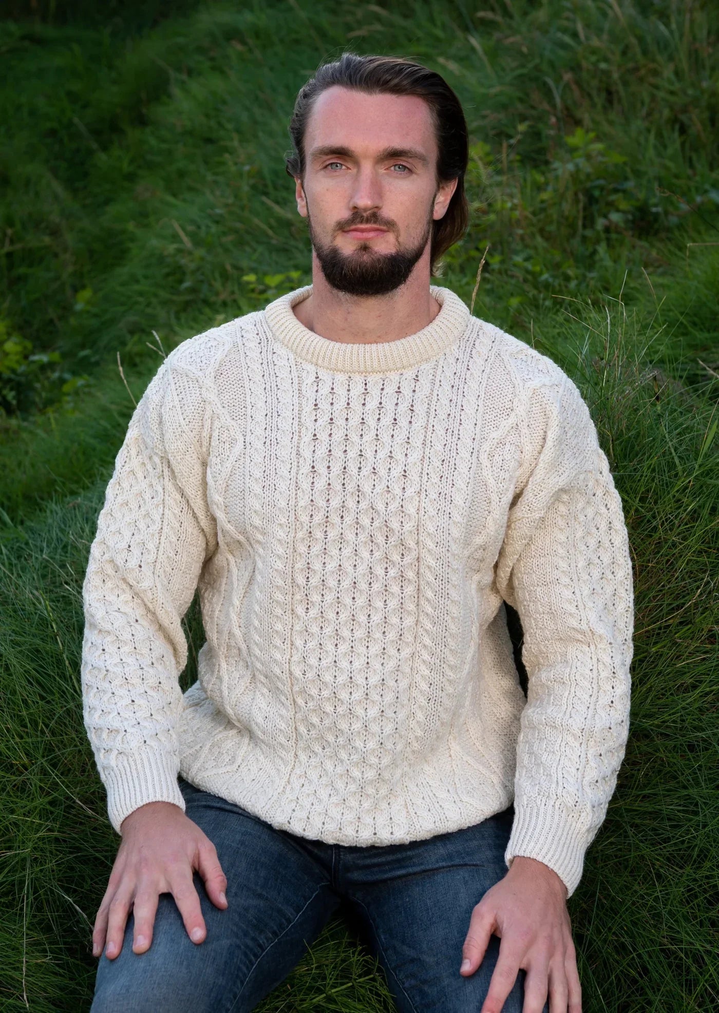 Pull en laine tricoté homme hiver