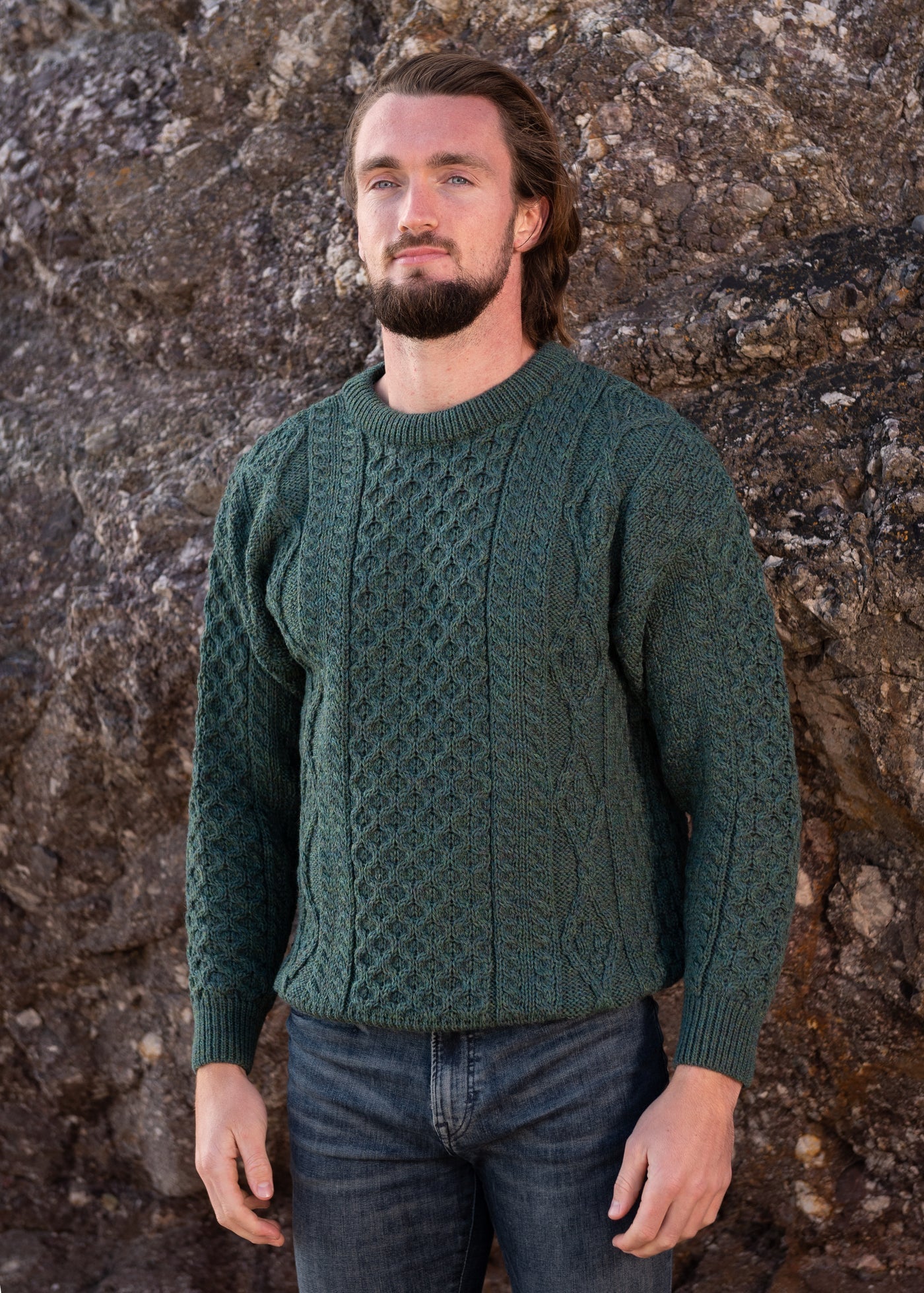 Pull en laine tricoté homme hiver
