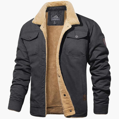 Blouson aviateur d'hiver doublé chaud style rétro