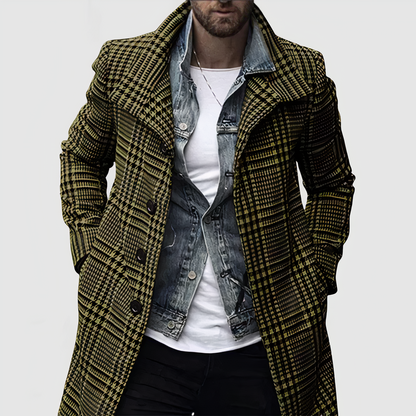Manteau classique à carreaux pour femmes