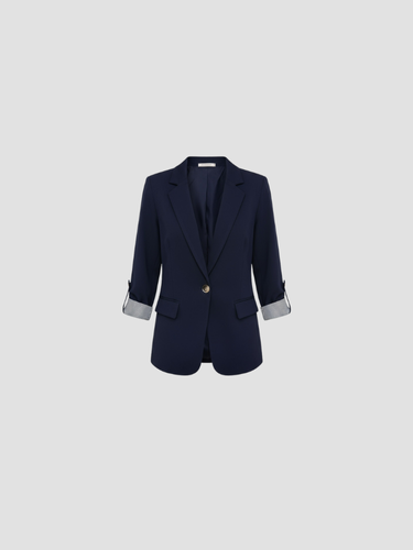 Blazer ajusté femme élégant un bouton