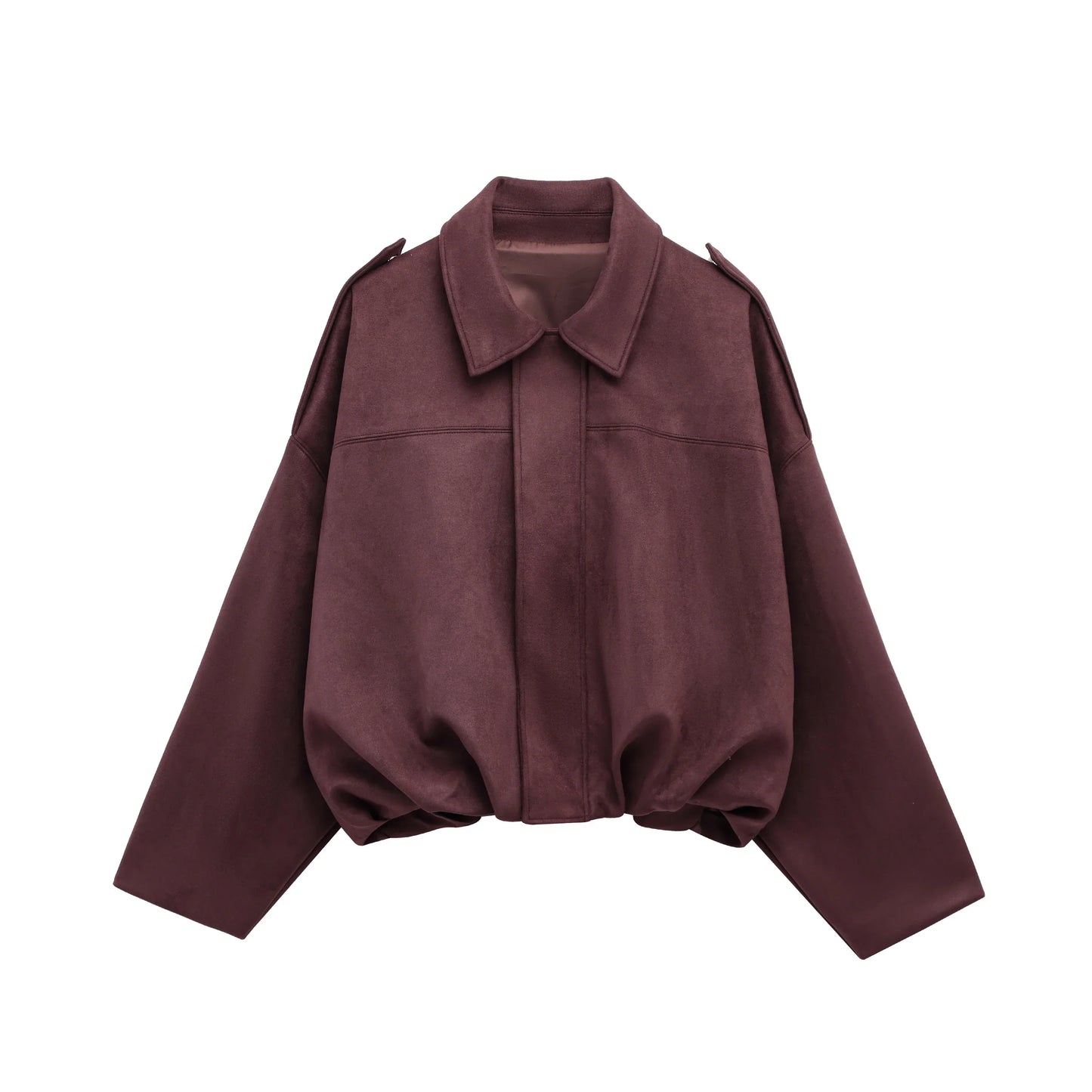 Blouson aviateur en cuir simple pour femme