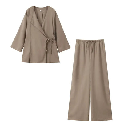 Costume en lin d'été Élégante mode féminine