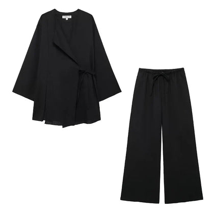 Costume en lin d'été Élégante mode féminine