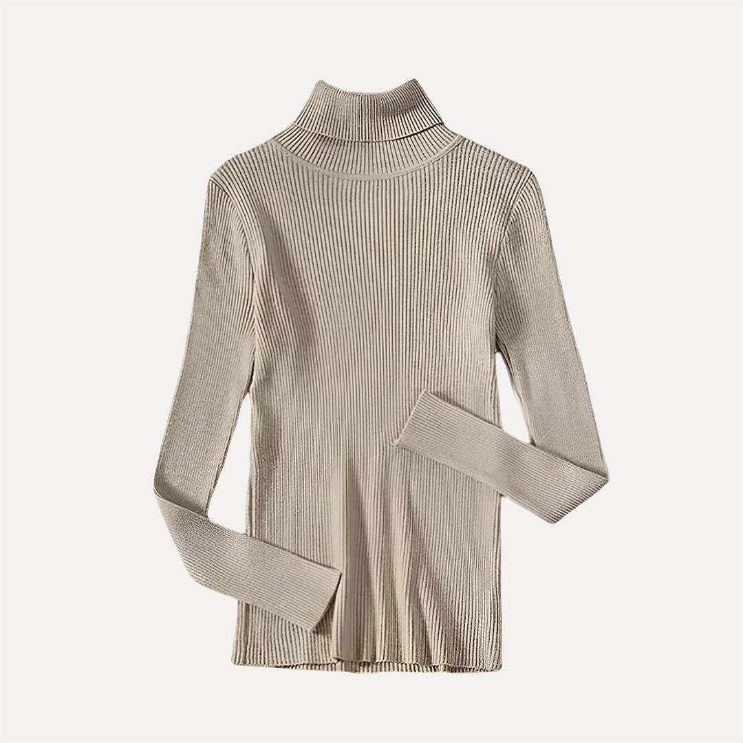 Weiche Rollkragenpullover Mit Rippmuster - IdealeKleiden