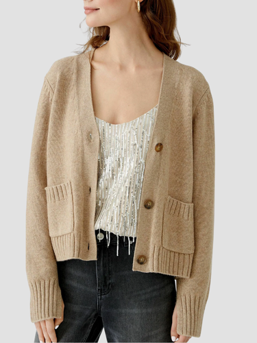Damenschal Strickjacke Mit Taschen - IdealeKleiden