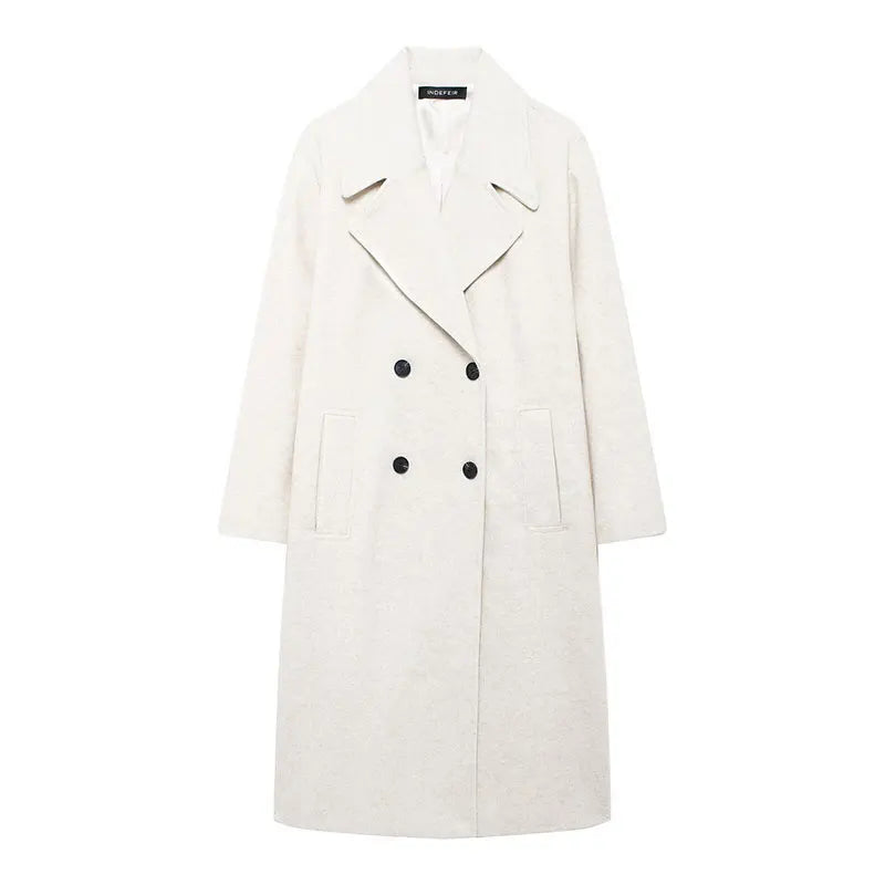 Eleganter Damen Wintermantel Revers Steppjacke - IdealeKleiden