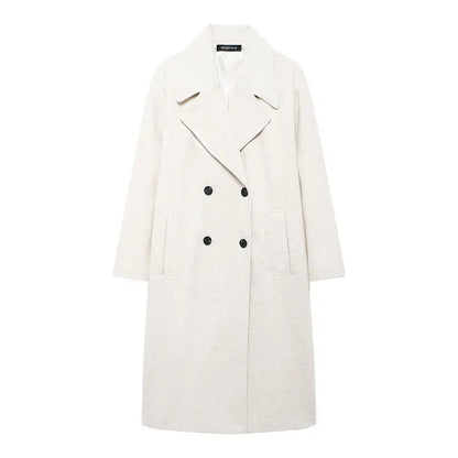 Eleganter Damen Wintermantel Revers Steppjacke - IdealeKleiden
