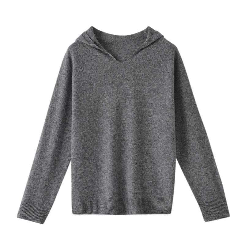 Robe tendance avec décolleté en V et capuche