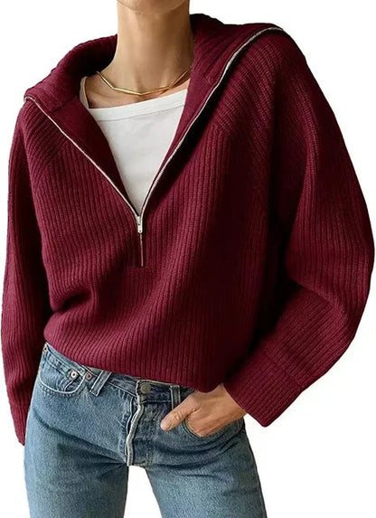 Robe élégante femme col V fermeture éclair