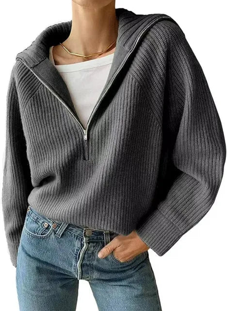 Robe élégante femme col V fermeture éclair