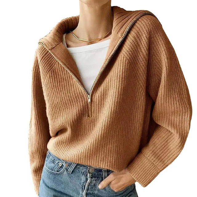 Robe élégante femme col V fermeture éclair