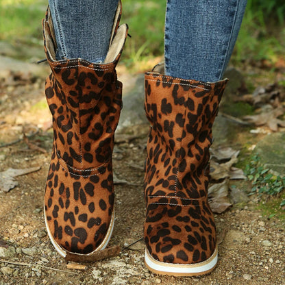 Bottes élégantes femme mi-mollet daim