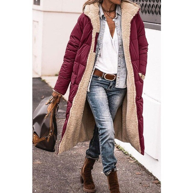 Manteau en peau d'agneau pour femme Manteau d'hiver