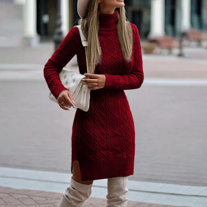 Robe pull élégante pour femme automne hiver