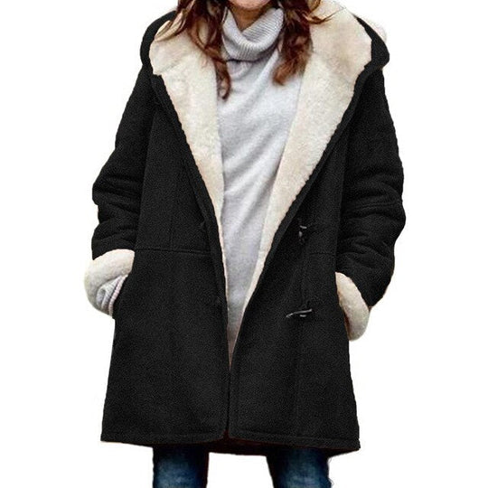 Isabella - Veste polaire à capuche sportive Femme noire