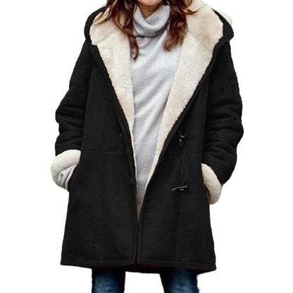 Isabella - Veste polaire à capuche sportive Femme noire