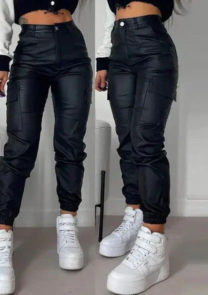 Isabella - Pantalon en Cuir Personnalisé Tendance Long