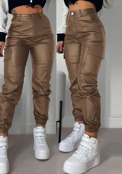 Isabella - Pantalon en Cuir Personnalisé Tendance Long