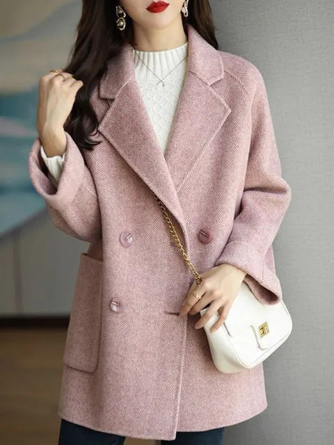 Manteau d'hiver élégant en laine pour femme