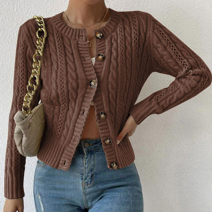 Cardigan Femme Manches Longues Élégant