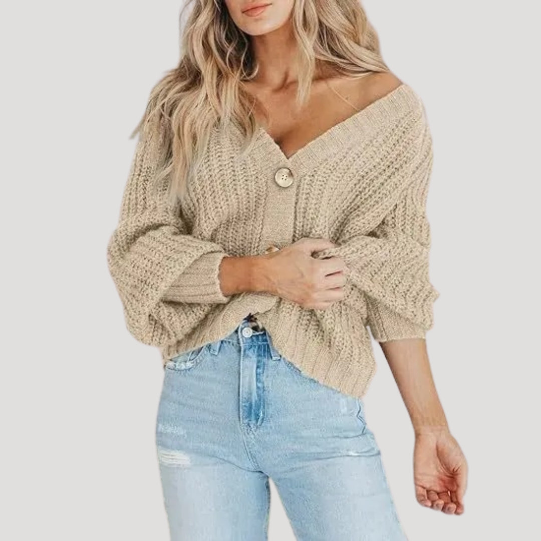 Cardigan pour femme, manches oversize, moderne