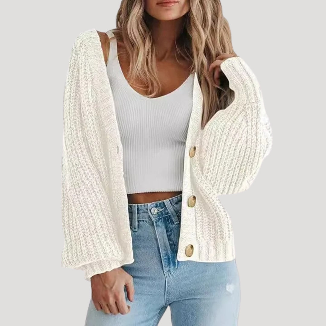 Cardigan pour femme, manches oversize, moderne