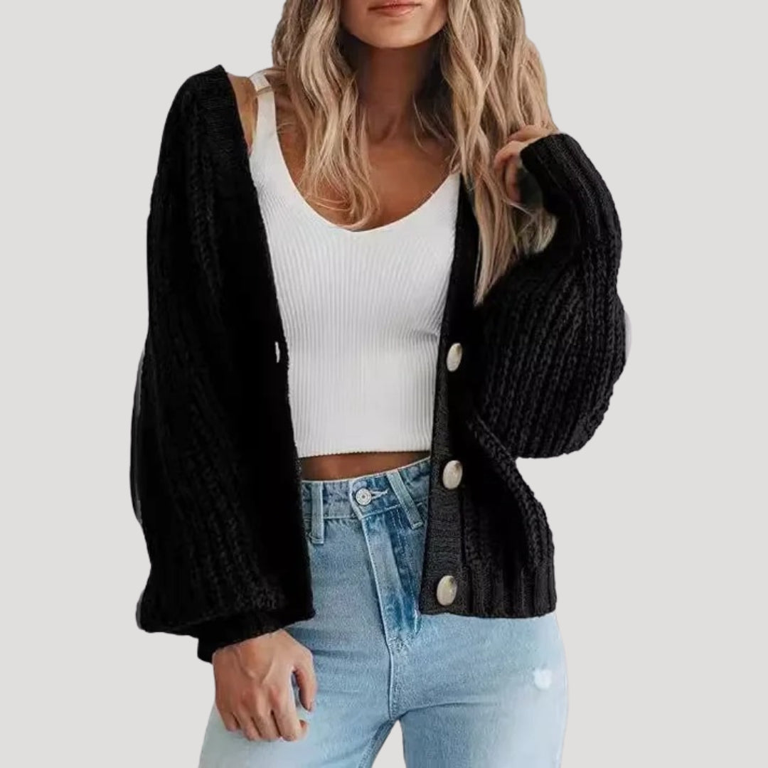 Cardigan pour femme, manches oversize, moderne
