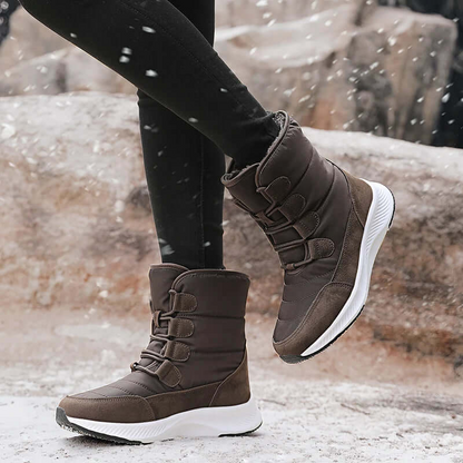 Bottes résistantes à l'eau, hauteur mi-mollet, style combat, fermeture auto-agrippante