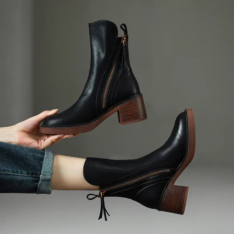 Bottines Femme à Talon Bloc Tendance