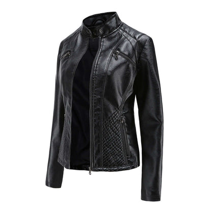 Veste en cuir style classique élégante