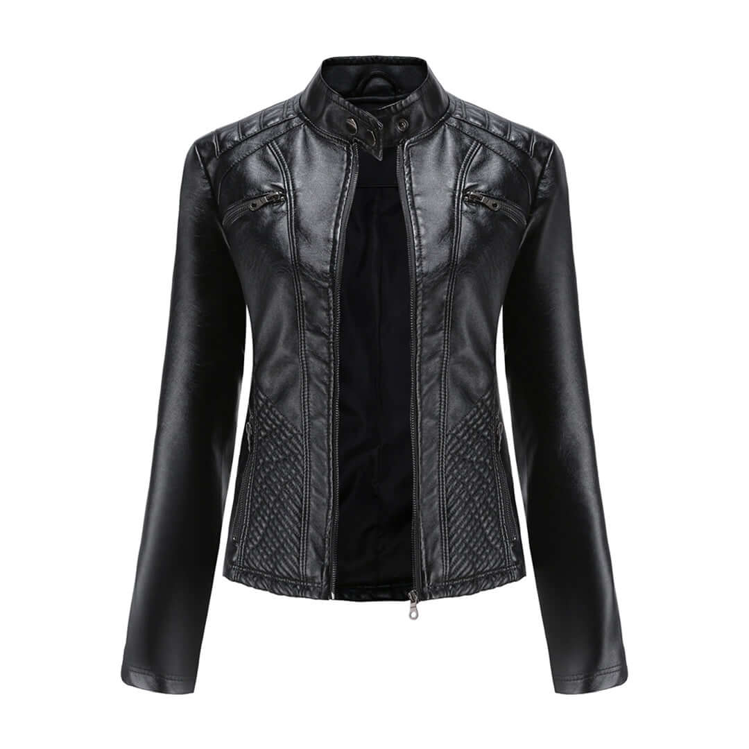 Lederjacke Classic Stil Elegant - IdealeKleiden