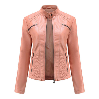 Veste en cuir style classique élégante
