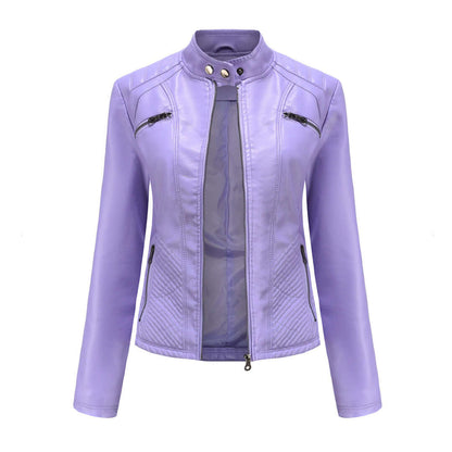 Veste en cuir style classique élégante