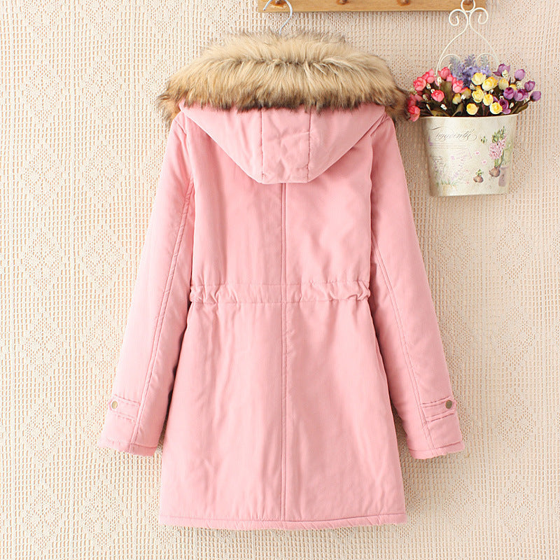 Damen Winterparka Warm mit Sherpa-Futter und Kunstfell-Kapuze - IdealeKleiden