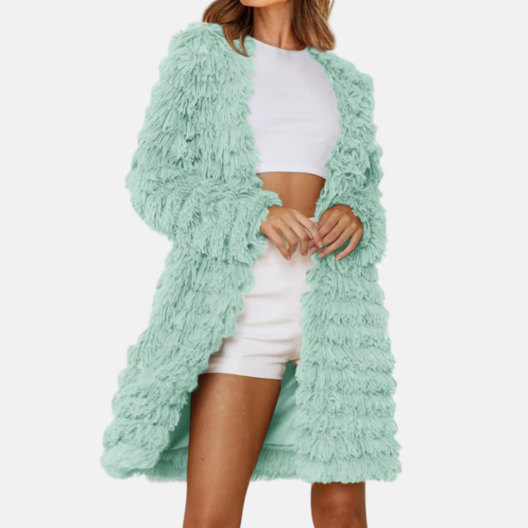 Cardigan long élégant pour femmes ouvert