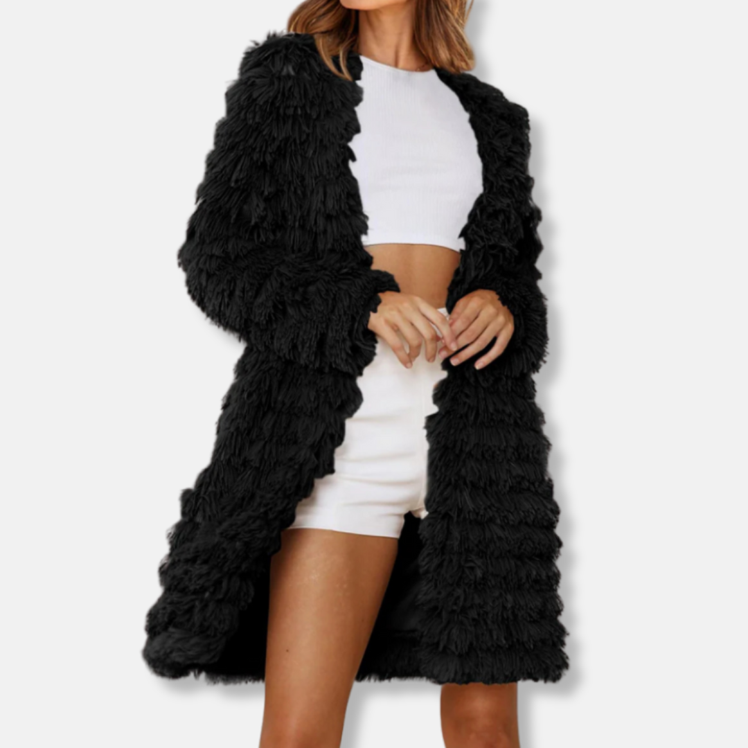 Cardigan long élégant pour femmes ouvert