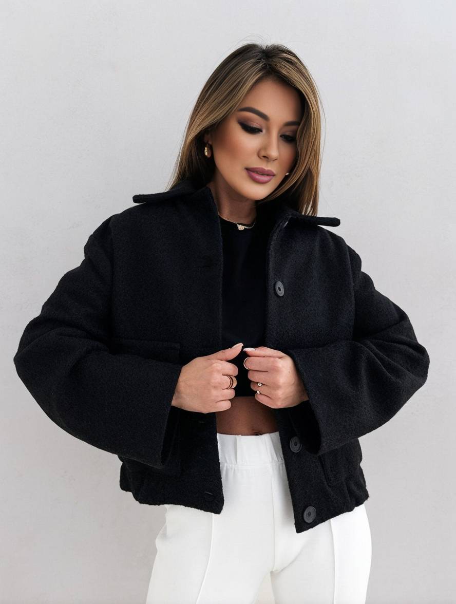 Veste en laine femme Confortable Fermeture boutonnée