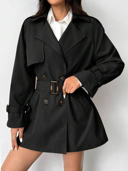 Veste de pluie femme courte style cordon de serrage