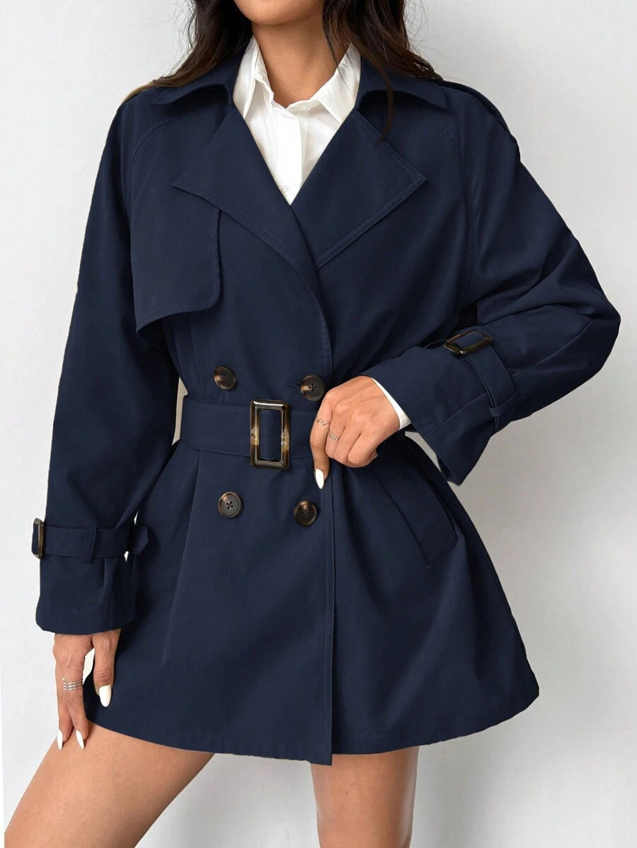 Veste de pluie femme courte style cordon de serrage