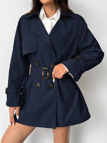 Veste de pluie femme courte style cordon de serrage