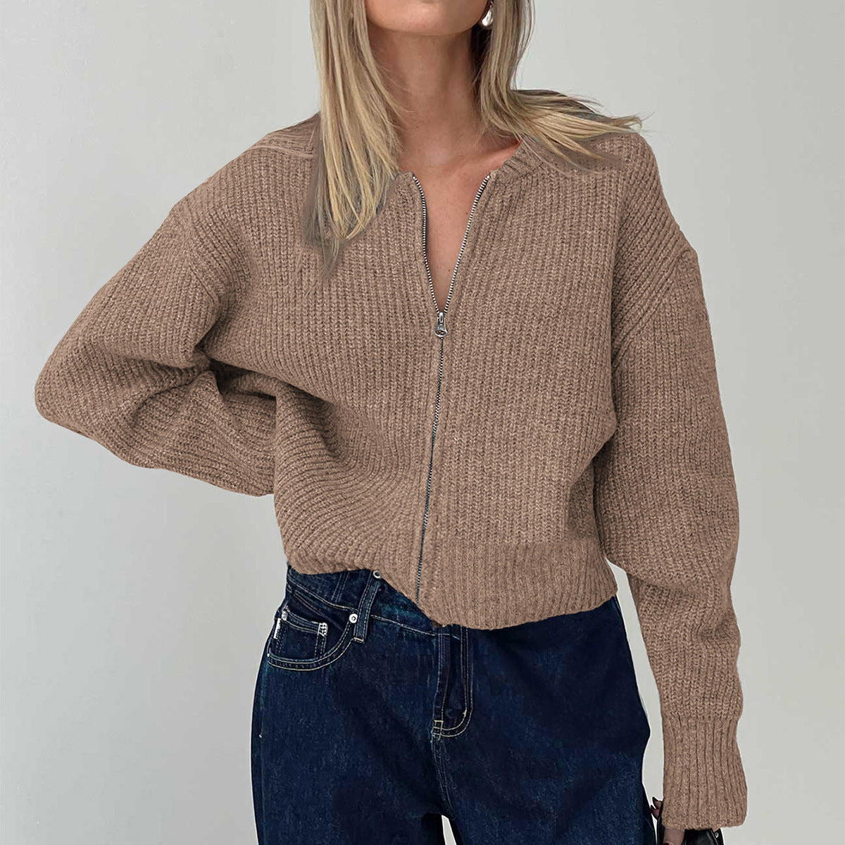 Cardigan Femme Manches Longues Chaud Élégant