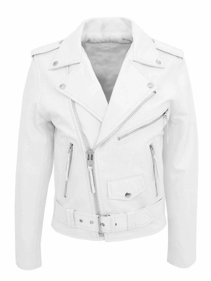 Blouson en cuir stylé pour homme motard