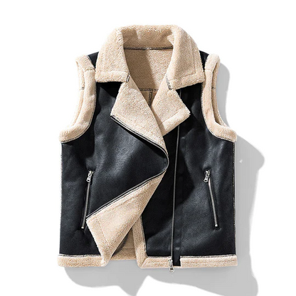 Gilets sans manches imitation fourrure femme