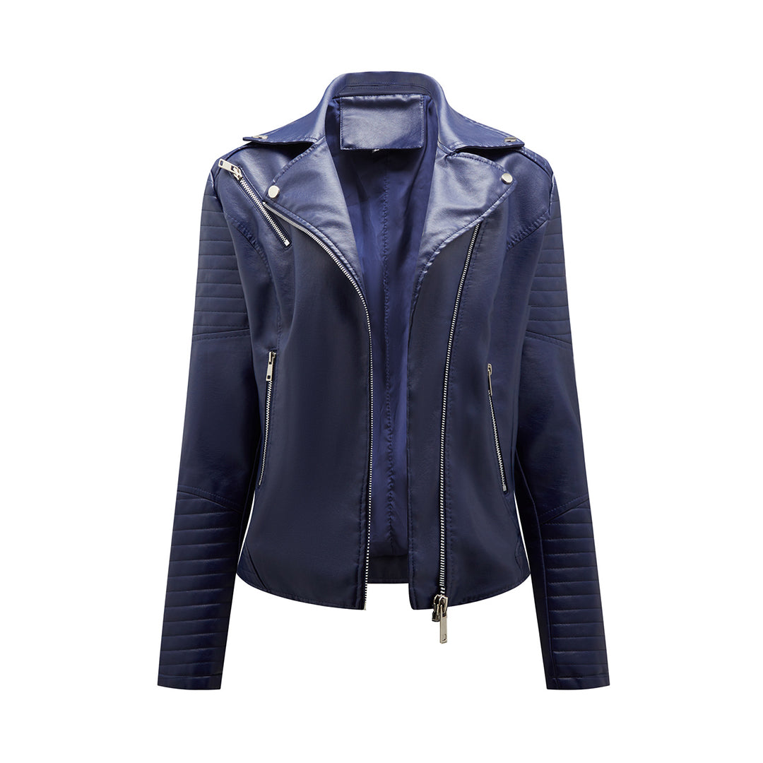 Blouson en cuir élégant pour femme style moderne