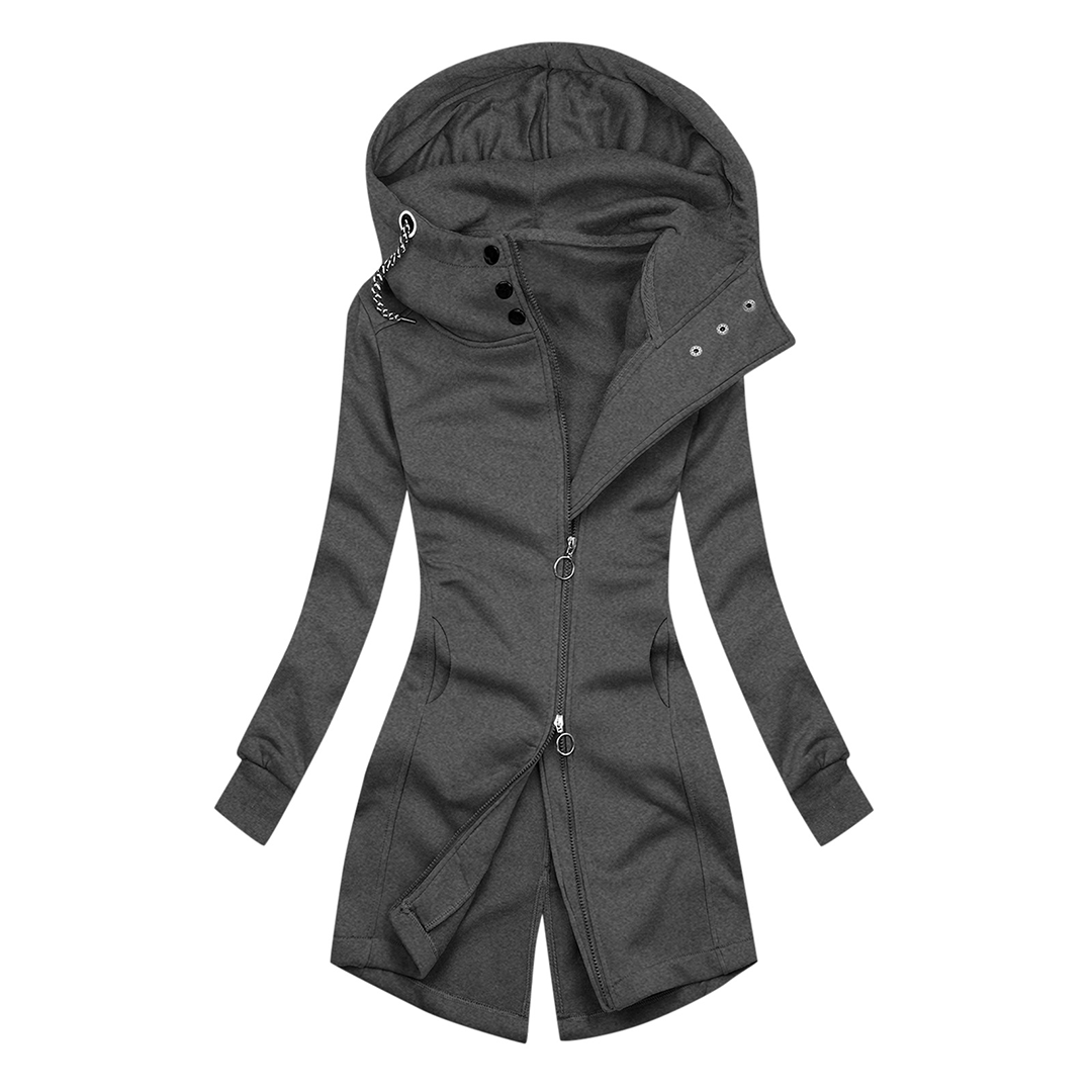Veste à capuche slim fit et col roulé stylée